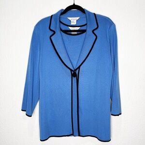 Misook Twin- Set Matching Cardigan Sweater Large